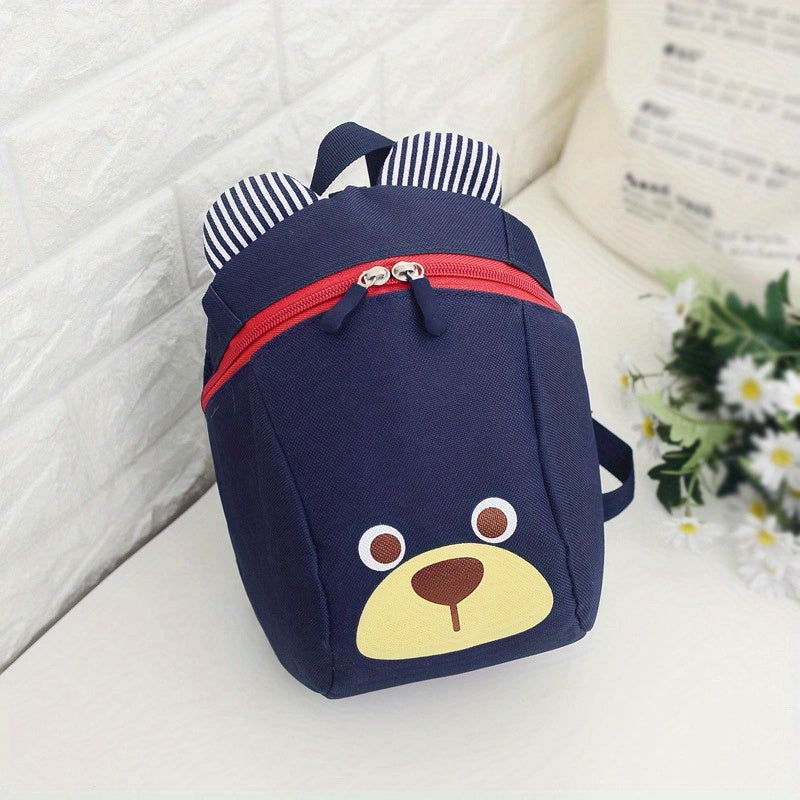 Toddler Boys Girls Bear Print Backpack With Leash Harness