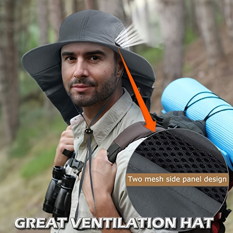 Outdoor Folding Fisherman Hat With Sunshade for Camping Fishing