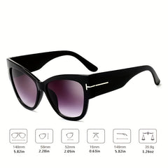Large Cat Eye Sunglasses Gradient Vintage Sunshade Eyewear