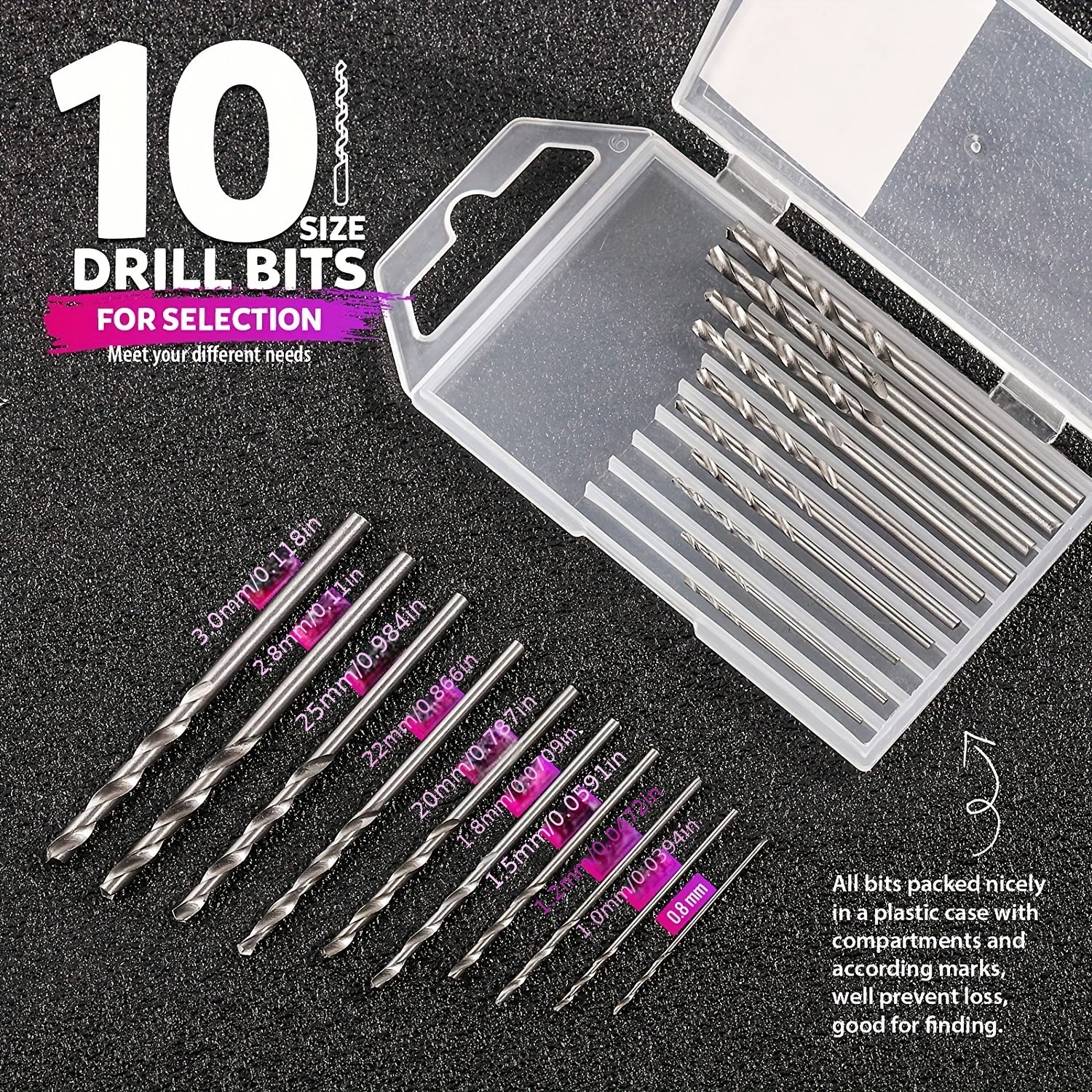 222 PCS Pin Vise Kit Steel Hand Drill With Drill Bits