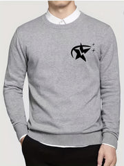 Star Pattern Knitted Sweater Men's Casual Warm Crew Neck Pullover