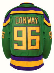 Men's Ducks Pattern Hockey Jersey Long Sleeve V Neck Tee