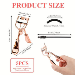 5-In-1 Eyelash Curler & Eyebrow Grooming Scissors Set