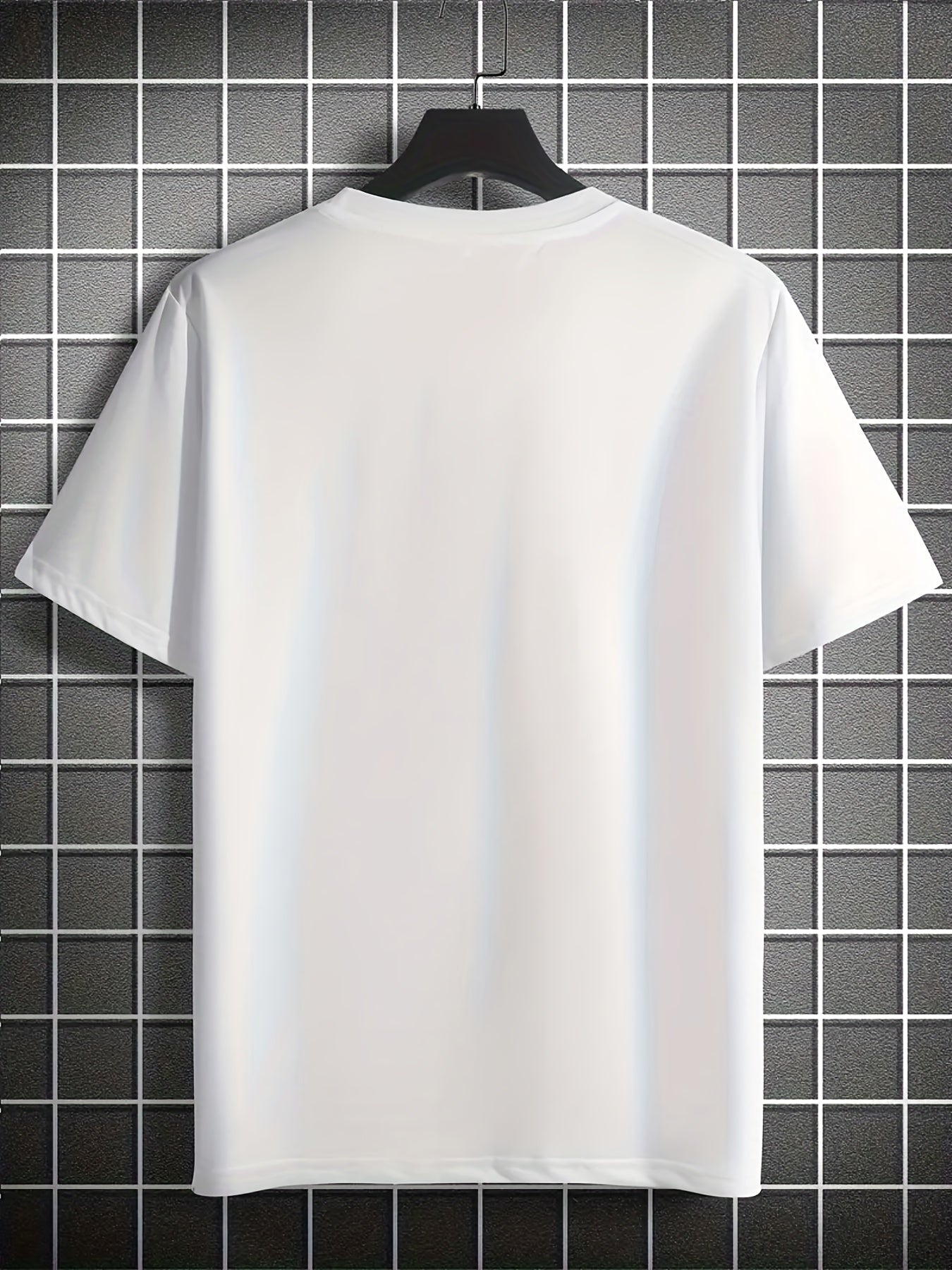Halloween Letter Pattern Print Men's Comfy T-shirt Graphic Tee