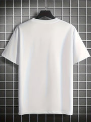 Halloween Letter Pattern Print Men's Comfy T-shirt Graphic Tee