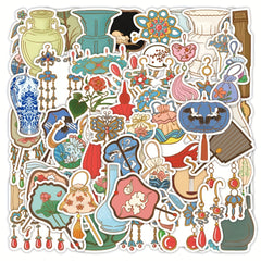 60pcs Forbidden City Ancient Stickers Laptop Helmet Cup Decorative Wat