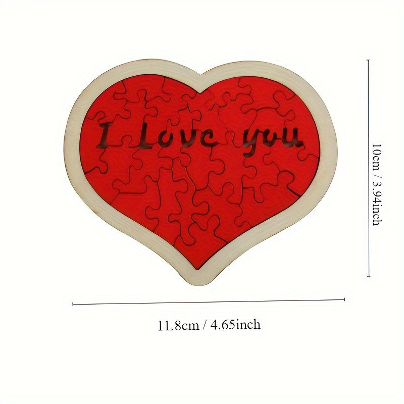 Wooden love puzzle wedding game props trickster groom man Christmas