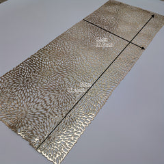 2pcs Christmas Theme Table Runner Bronzing Floral Pattern PVC Table Towel