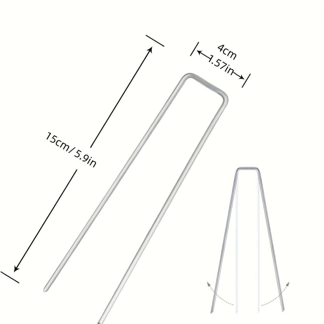 50pcs Heavy Duty U Shaped Garden Stakes for Weed Fabric & Netting