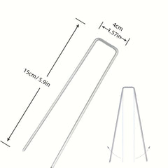 50pcs Heavy Duty U Shaped Garden Stakes for Weed Fabric & Netting
