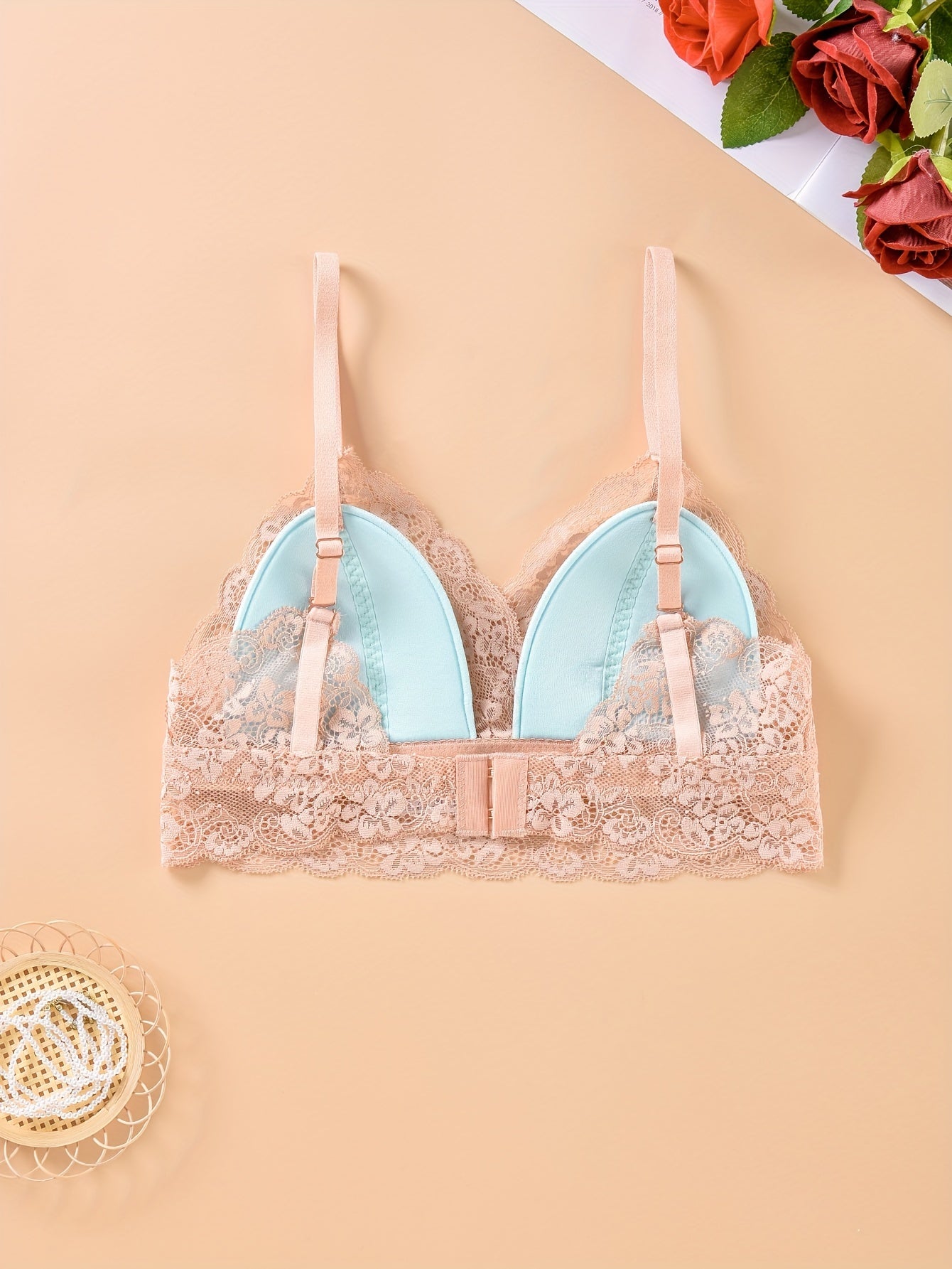 Lace Wireless Bra Scallop Trim Women's Lingerie