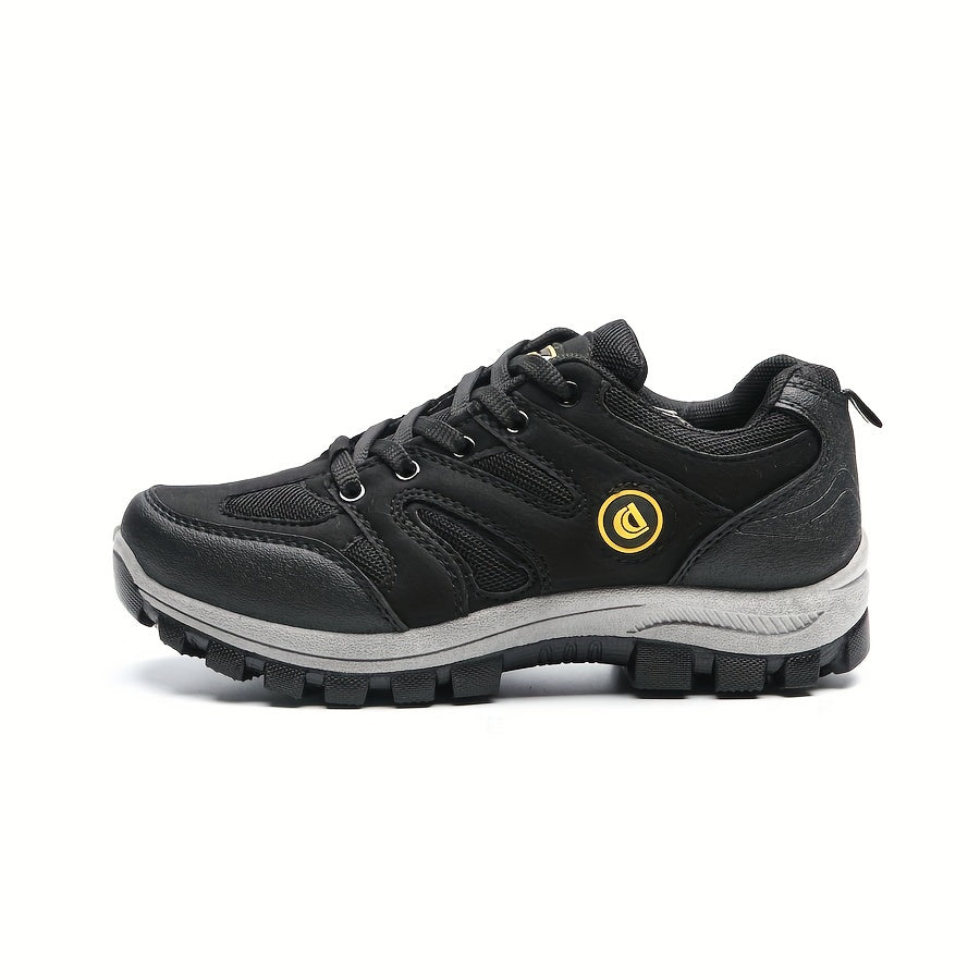 Faux Leather Hiking Shoes Non Slip Lightweight Breathable Trekking Boots