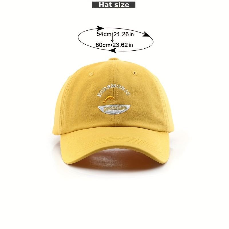 Dolphin Embroidery Baseball Cap Lightweight Sun Hat