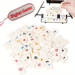 Rummy Tile Board Game with Racks in Travel Bag