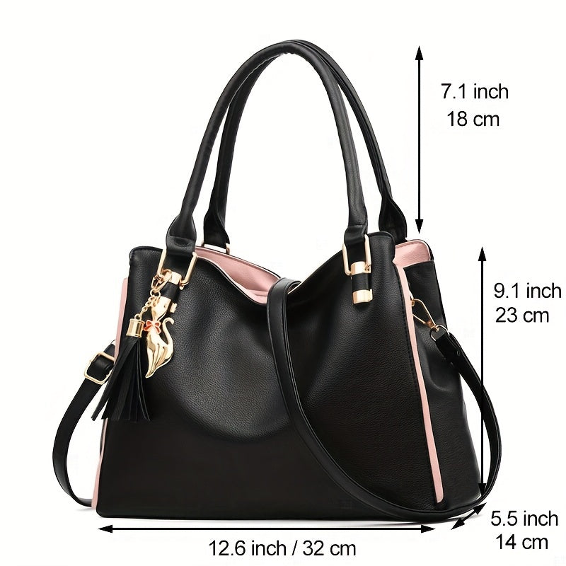Large Capacity Tassel Decor Shoulder Bag Women's Crossbody Bag