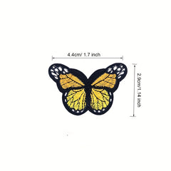 12pcs Butterfly Iron On Patches for Clothes Repair and Decor