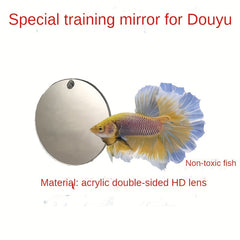 Circle Fish Exercise Mirror Double Sided Aquarium Training Mirror
