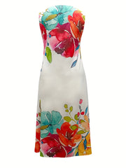 Floral Print Maxi Tank Dress