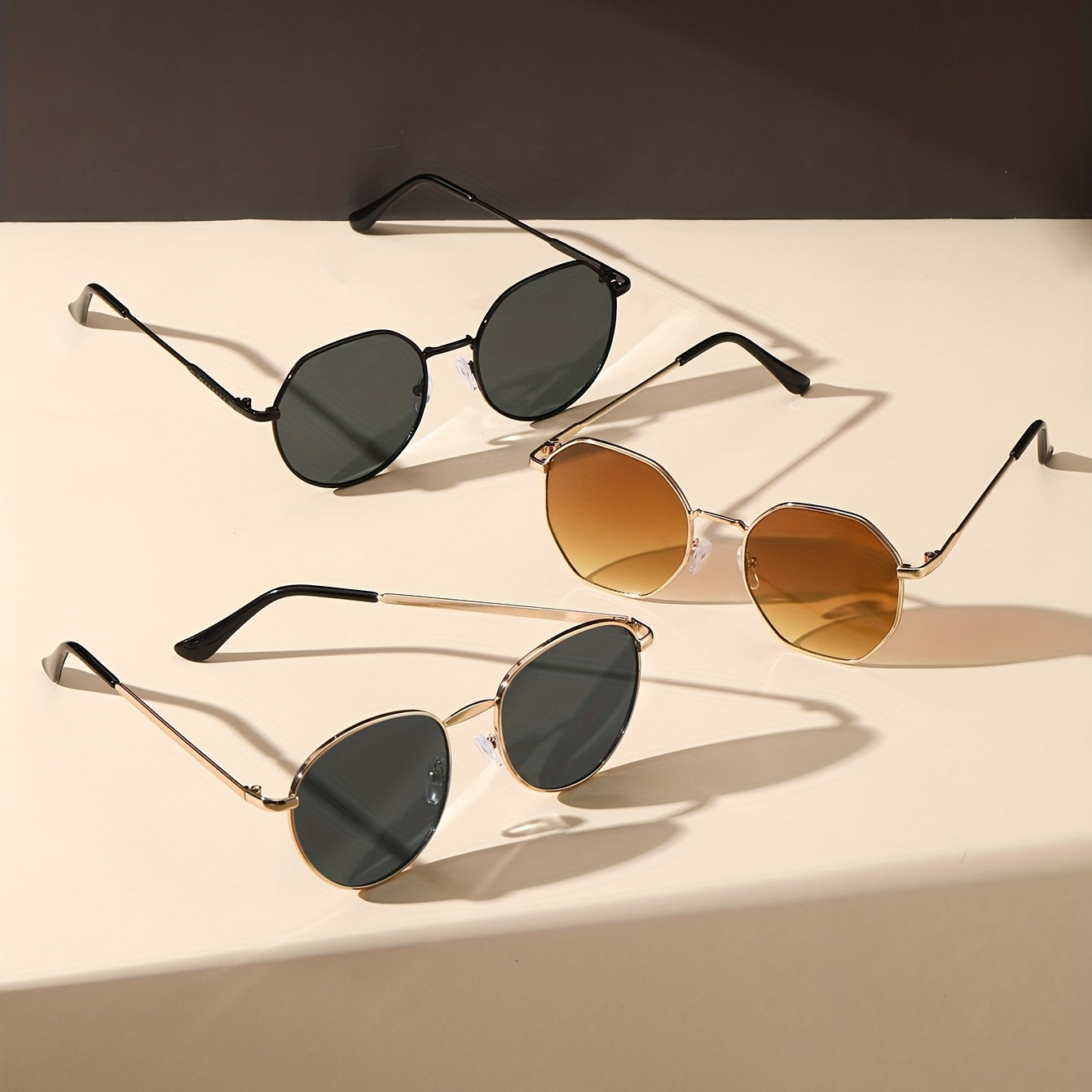 Retro Metal Sunglasses 90s UV400 Sun Shades Glasses