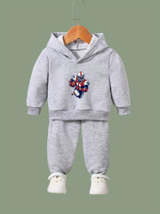 Rugby Player Pattern Long Sleeve Hooded Sweatshirt Girls