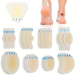 Beige Hydrogel Half Size Foot Heel Stickers Anti-Slip Wear-Resistant Waterproof