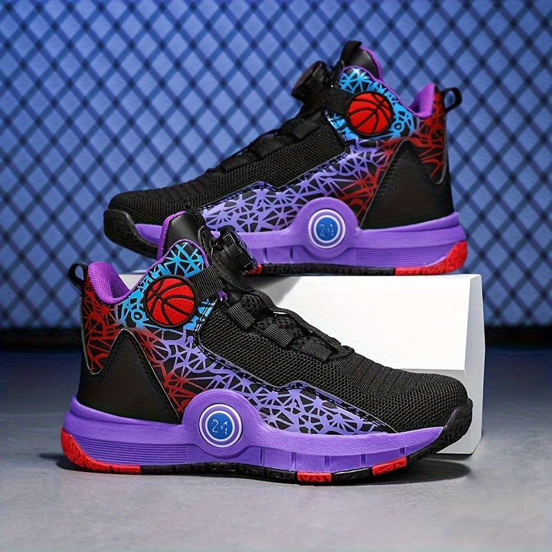 Boys' High Top Basketball Shoes Shock Absorbing for Training