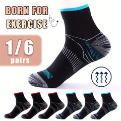 Men's Mid Crew Sport Socks - Moisture Wicking and Comfortable