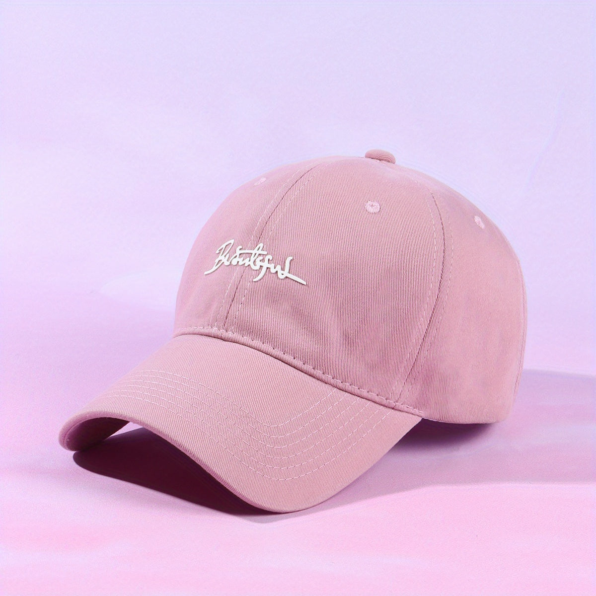 Pink Baseball Cap Solid Dad Hats Lightweight Adjustable Sun Hat