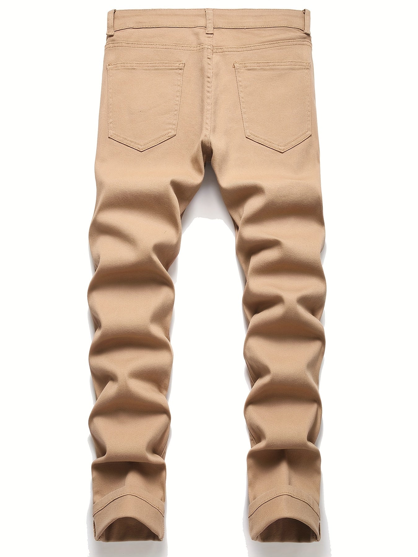 Khaki Skinny Jeans Men's Casual Wear