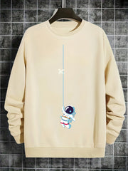 Rich Bear And Astronaut Print Boys Sweatshirt
