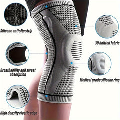 1pc Sports Cycling Silicone Knee Leg Sleeve Protective Gear