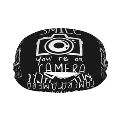 Unisex Sports Headband with Camera Sweat Wicking Stretchy & Breathable Polyester