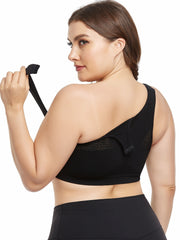 Mesh Front Buckle Sports Bra Racer Back Yoga Fitness Lingerie