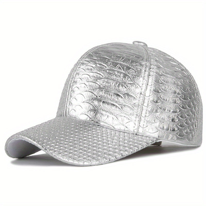 Crocodile Pattern PU Peaked Cap Street Hip Hop Sun Hat