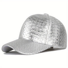Crocodile Pattern PU Peaked Cap Street Hip Hop Sun Hat