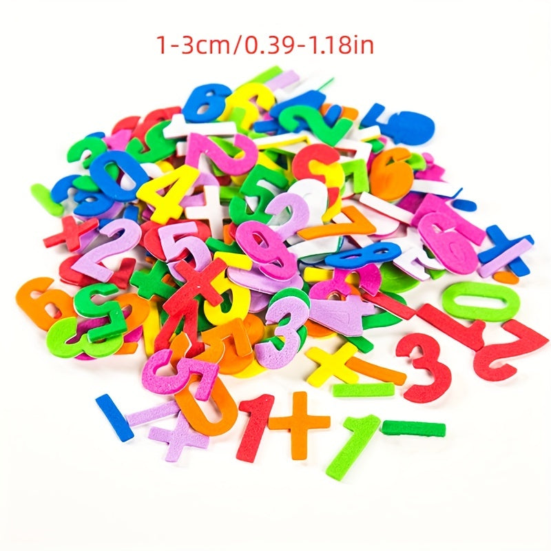 130pcs Foam Letter Number Stickers Crafts Supplies