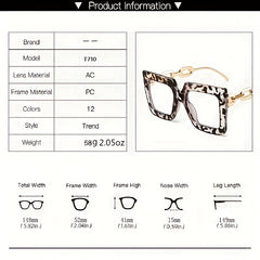 Y2K Square Anti Light Glasses Clear Lens Spectacles Frame