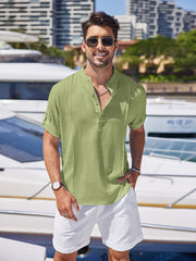 Men's Casual Trachten Shirt For Summer Vacation