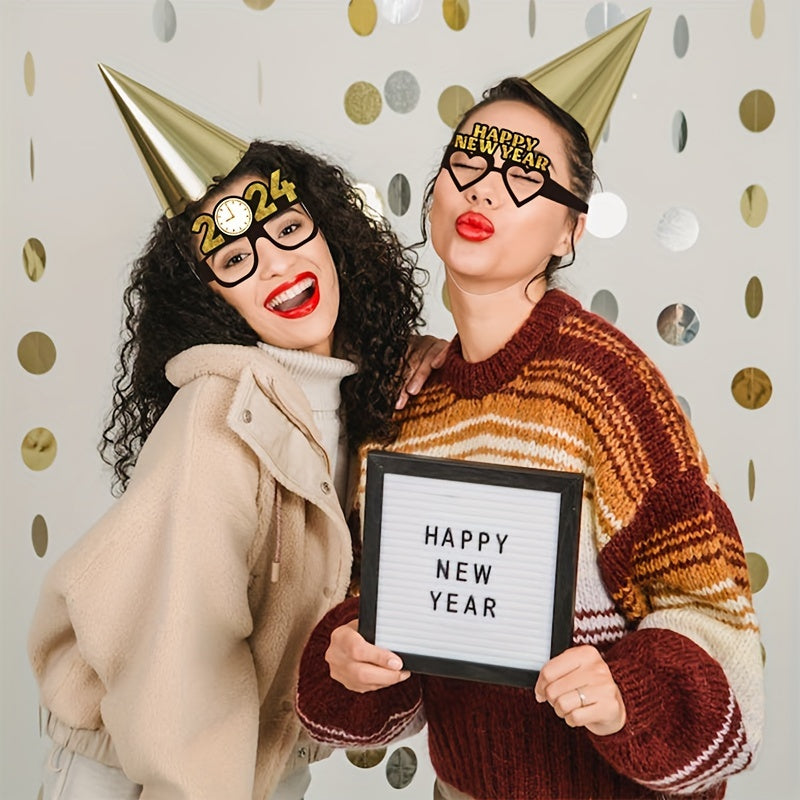 6pcs Funny Photo Glasses Paper Glasses Year Party Decoration
