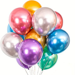 50pcs 30 48 Cm Metal Balloons Colorful Decoration with Pump