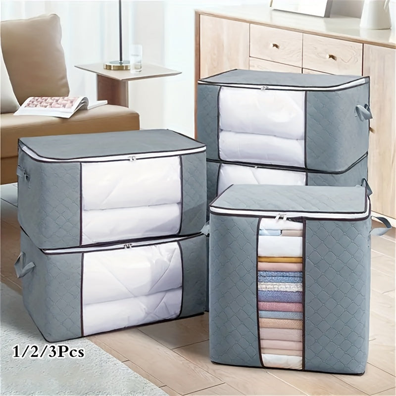Storage Bag with Transparent Window for Bedding & Clothing
