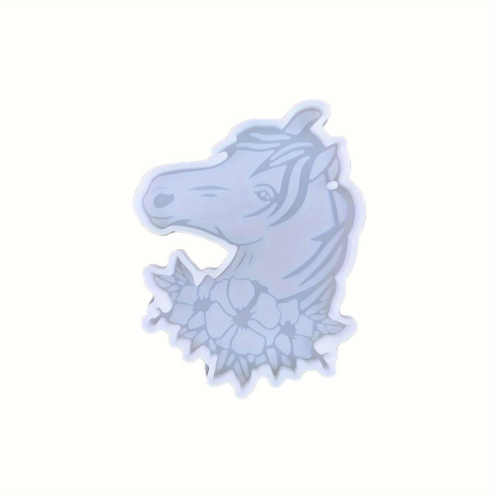 Epoxy Resin Horse Flower Keychain Pendant Silicone Mold Jewelry Making