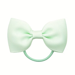 20pcs Toddler Girls Bowknot Hair Rope Solid Rubber Band Hair Accessories