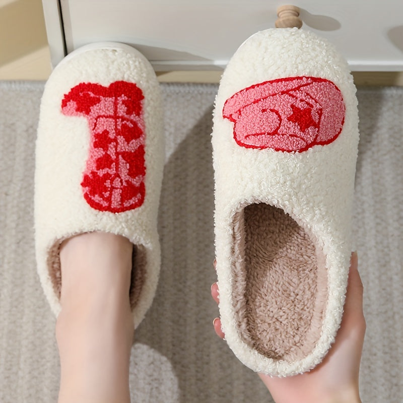 Cozy Cartoon Plush Slippers for Home