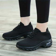 Women's Air Cushion Running Shoes Lace Up Sneakers