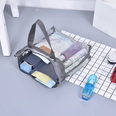 Portable Beach & Swimming Mesh Bag w/ Shower Organizer