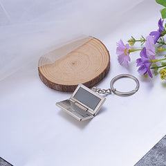 Mini Metal Notebook Computer Key Chain Car Bag Pendant