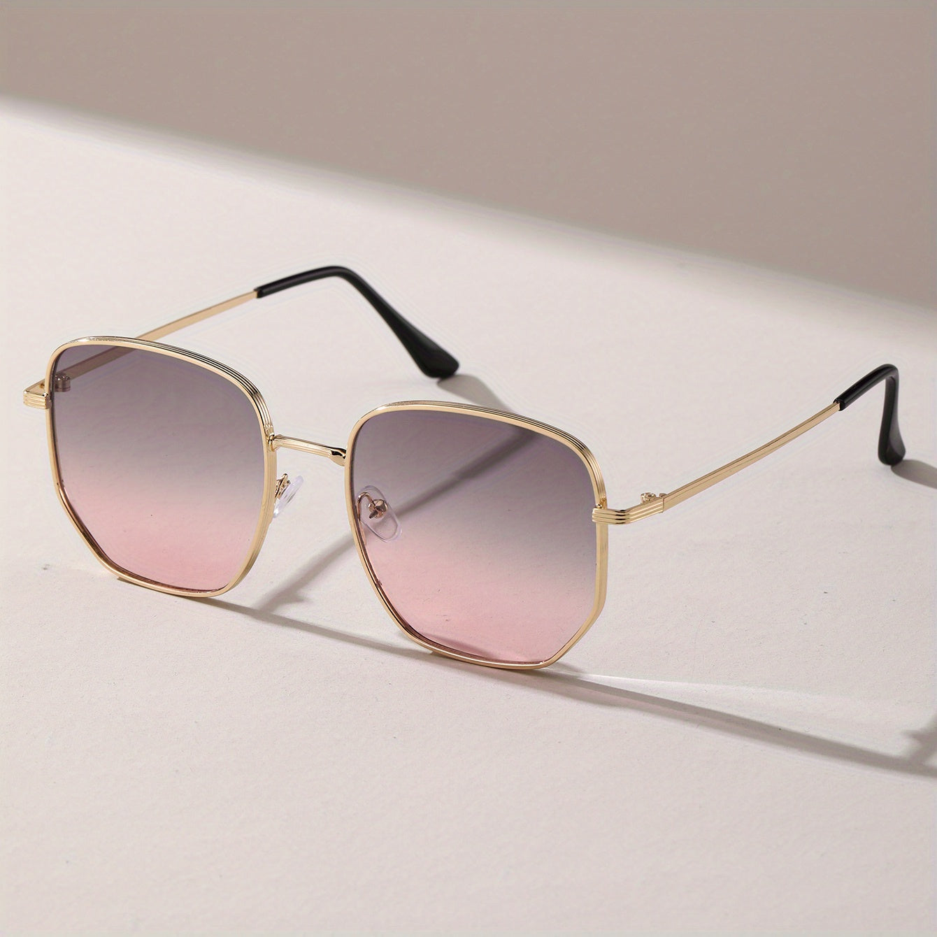 Ombre Lens Square Sunglasses UV400 for Men Women