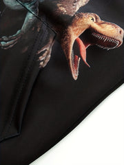 Scary Dinosaur Print Kid's Hoodie Unisex Pullover Causal Hooded Top