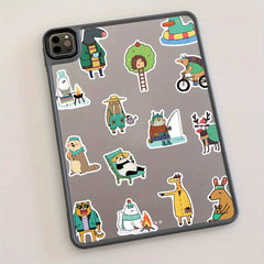50pcs Animal Zoo Stickers Waterproof Retro Vintage for Laptop Phone